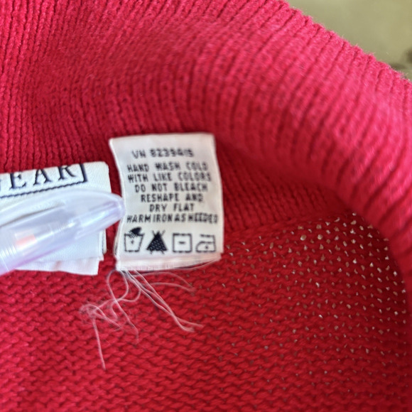 Vintage 90s Field Gear Cardigan Women's Size Small Red Winter Sports Holiday Zip - Picture 11 of 11